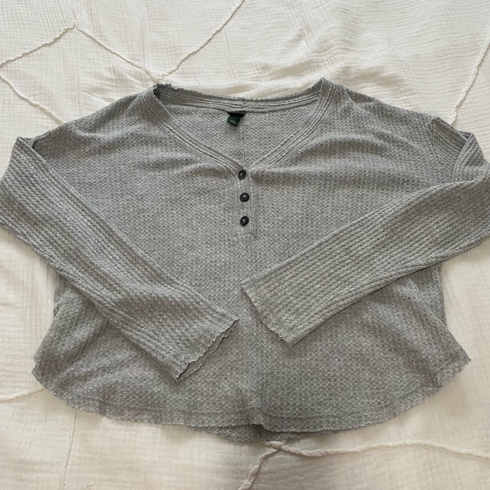 Grey Waffle Texture Shirt